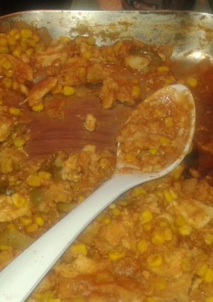 A picture of Chilaquiles.