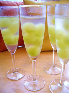 A picture of Muscat Grapes in Wine Jelly.