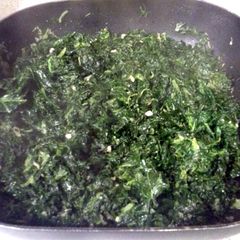 A picture of Sauteed spinach and kale.