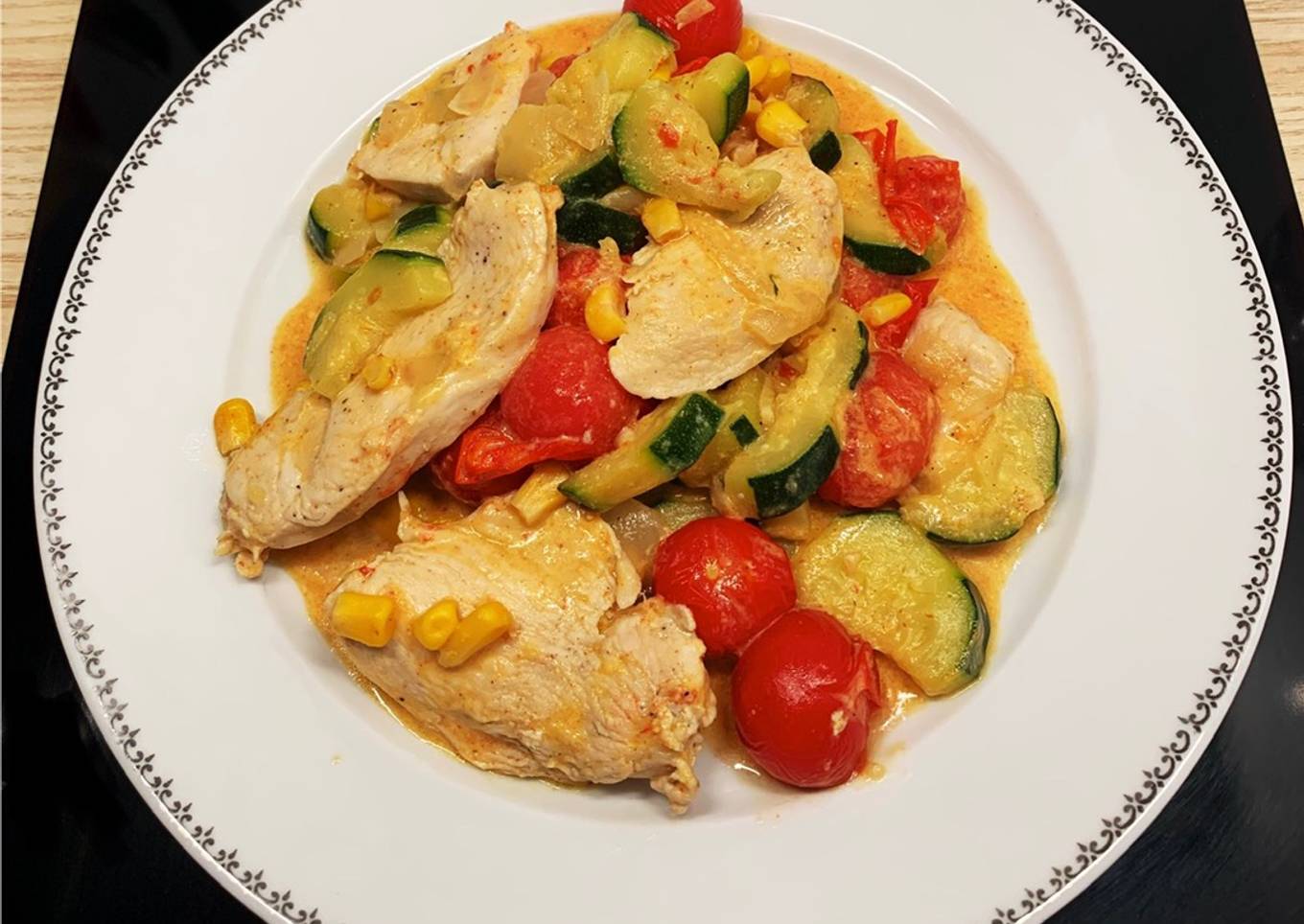 Poulet & poêlée de légumes d’été