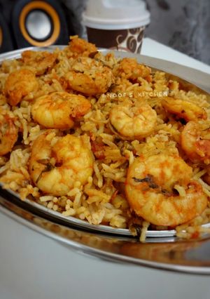 Foto resep Nasi Kacang ijo + Udang ala Kuwait (Mamous al Rubyan)