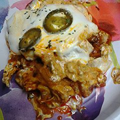 A picture of Almost chicken enchiladas casserole.