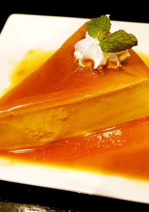 A picture of Kabocha Squash Pudding.