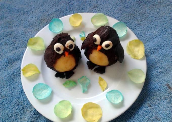 Recipe of Super Quick Homemade Ladybirds Penguin Pears
