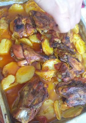 صورة لوصفة بطاطا كوشة بالدجاج