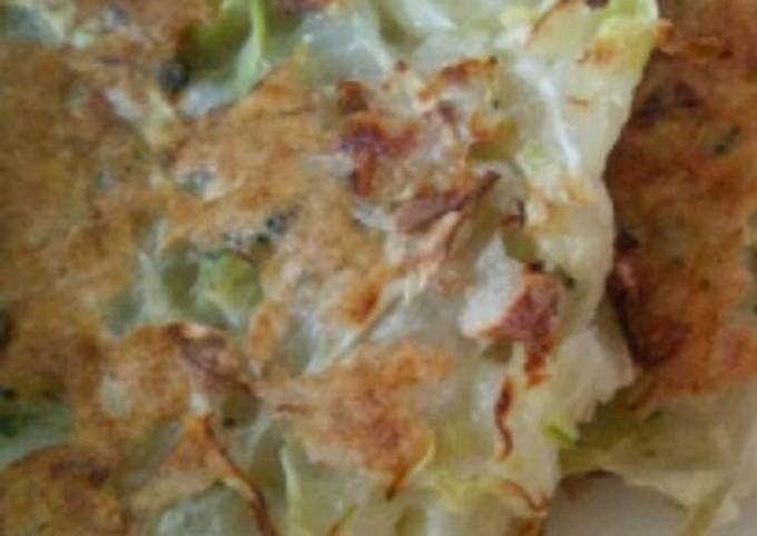 Recipe: Appetizing Final Stage of Baby Food Egg-less Okonomiyaki