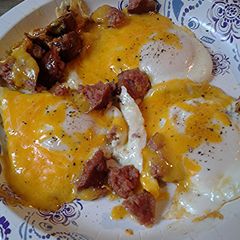 A picture of Sausage egg and cheese.