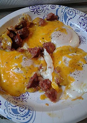 A picture of Sausage egg and cheese.
