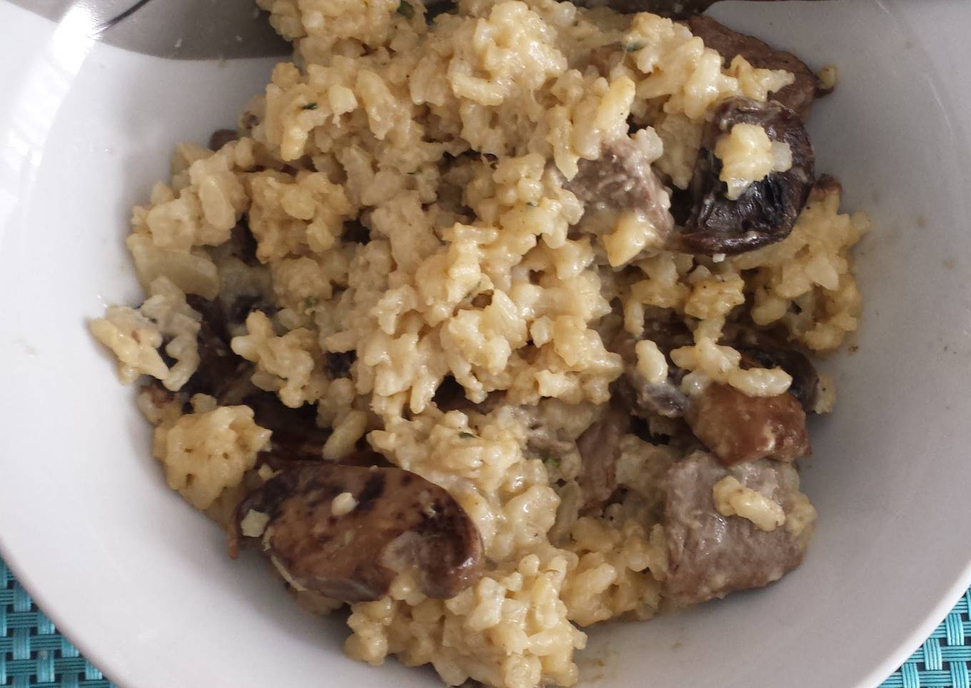 Gorgonzola & Mushroom Steak Risotto