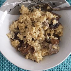A picture of Gorgonzola & Mushroom Steak Risotto.