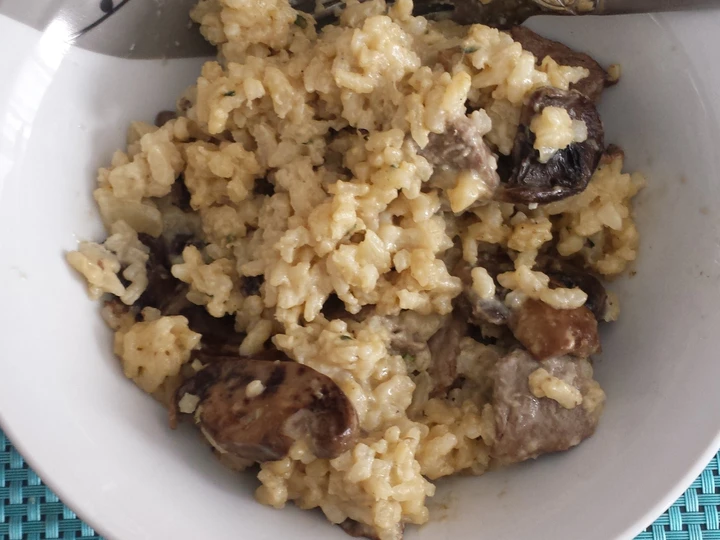 Recipe Gorgonzola & Mushroom Steak Risotto the So Delicious You can take Joss in your mouth