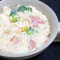 A picture of Diet-Friendly Soy Milk Risotto with Tofu.