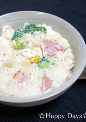 A picture of Diet-Friendly Soy Milk Risotto with Tofu.