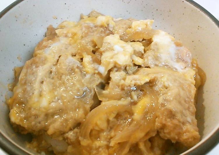 Easiest Way to Prepare Perfect Easy Fluffy Katsudon with Leftover Tonkatsu