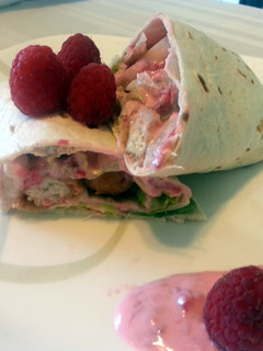 A picture of Raspberry Chicken Wraps.