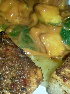 A picture of Sig's Courgette and Sweet Potato Stew with Spicy Tofu..