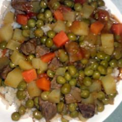 A picture of Green peas with rice.