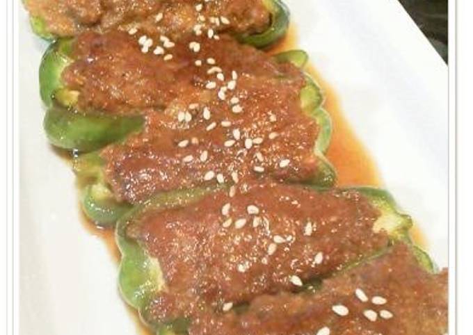 Easiest Way to Make Ultimate Teriyaki Meat-Stuffed Peppers