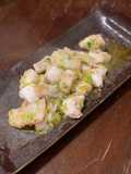 Monkfish meunière with leek green and lemon juice