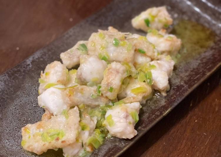 Recipe of Ultimate Monkfish meunière with leek green and lemon juice