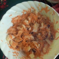 A picture of Pineapple, carrot and sultans salad.