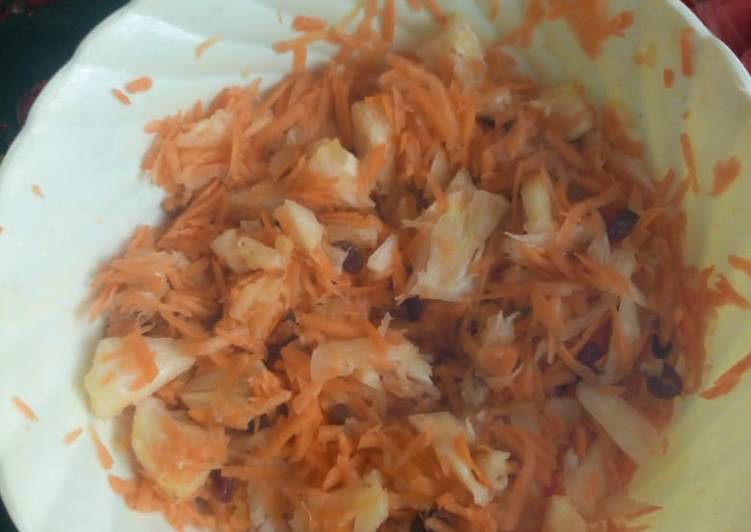 Easiest Way to Make Quick Pineapple, carrot and sultans salad