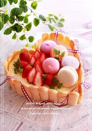 A picture of White Chocolate No-Bake Cheesecake.