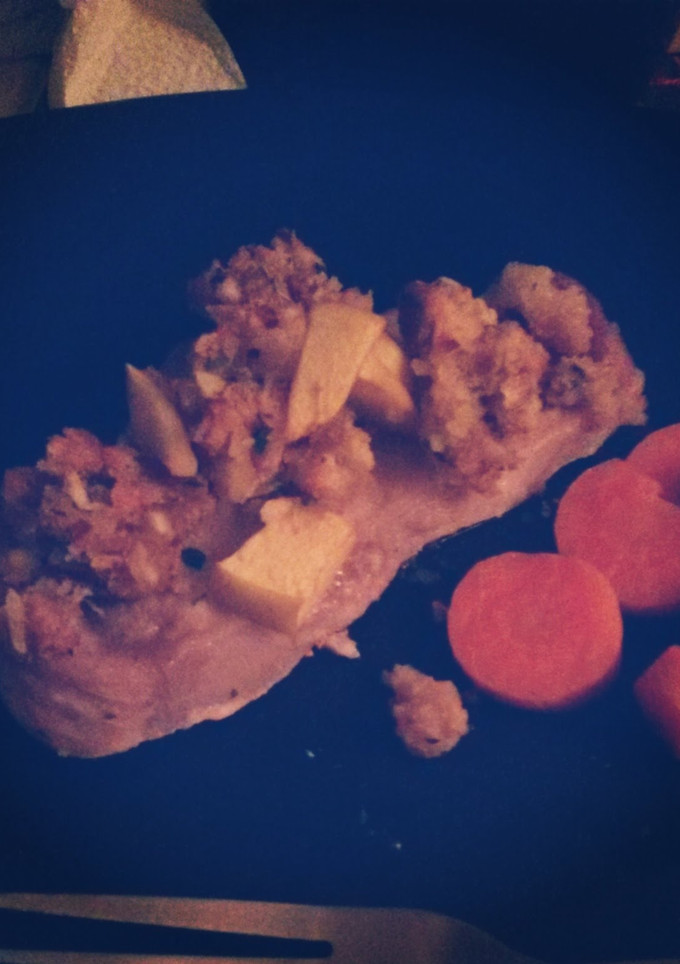 A picture of Apple Stuffing Pork Chops.