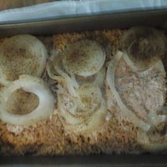 A picture of Porkchops and Rice.