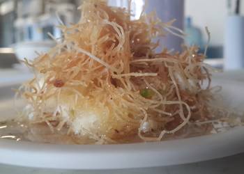 Easy Serving Recipe Knefe  knafe with rice pudding filling Restaurant Style