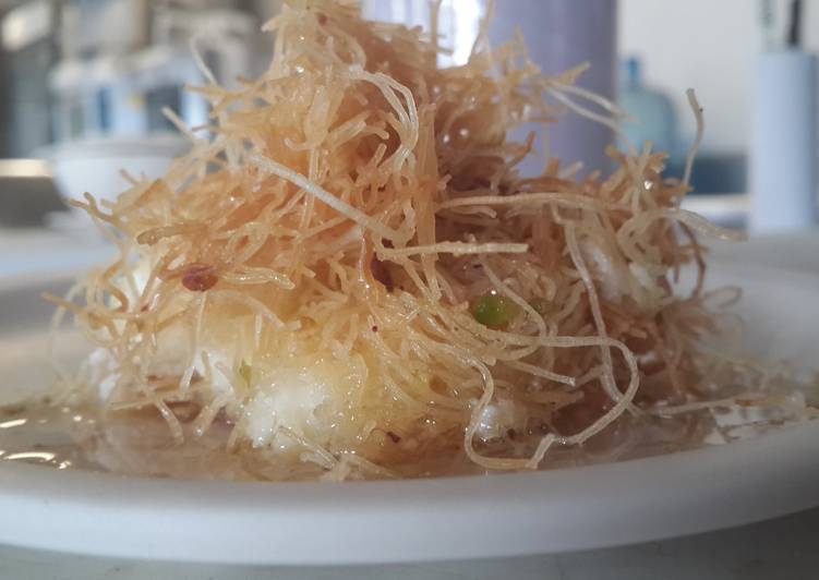 Knefe / knafe with rice pudding filling Knefe / knafe with rice pudding filling