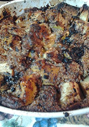 A picture of Apple and Almond Crumble.