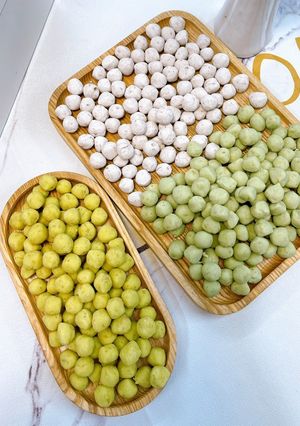 Hình của món Trân châu khoai lang.