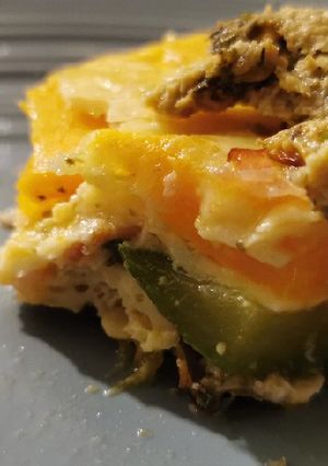 Una foto de Tarta de calabacín y zapallito