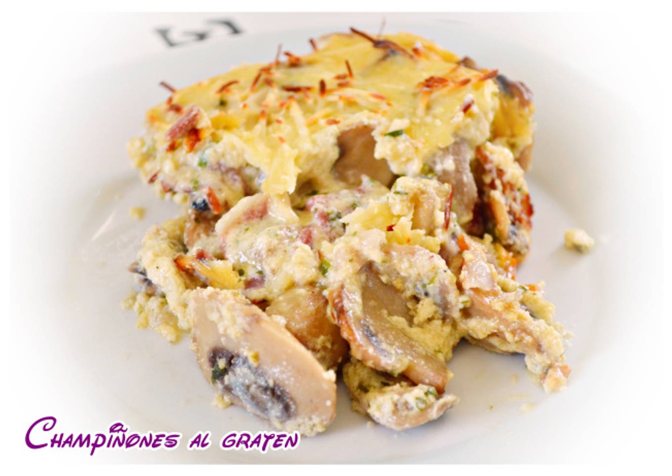 Gratinado de champiñones. (Thermomix)