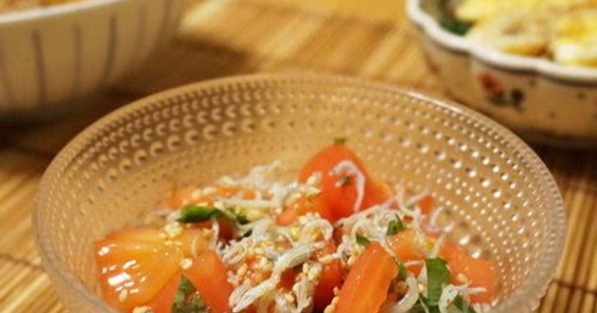 Seasoned Chilled Tomatoes & Jako Fish Recipe By Cookpad.Japan