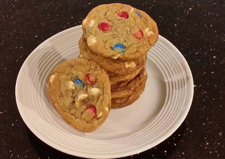 Steps to Make Favorite Red, White and Blue Chocolate Chip Cookies