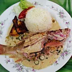 A picture of Fish in coconut sauce.