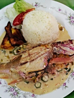 A picture of Fish in coconut sauce.