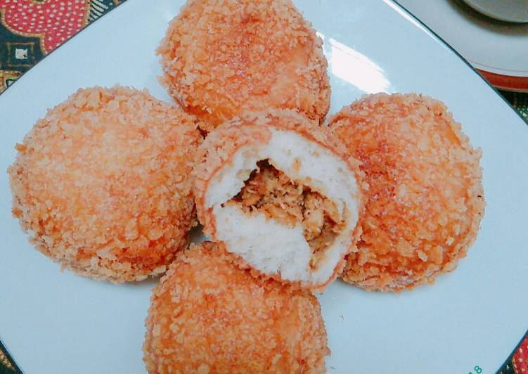Cara mudah Menyiapkan Roti goreng isi ayam serundeng #pekaninspirasi, Bisa Manjain Lidah
