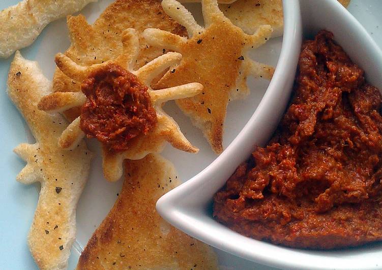 Simple Way to Prepare Any-night-of-the-week Vickys Ghastly ‘Ghostinis’ with Bloody Tapenade