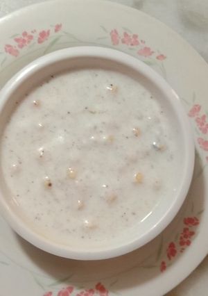 A picture of Yoghurt bundi raita.