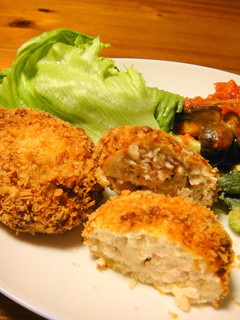 A picture of Creamy Minced Chicken Breast Creamy Cutlets.
