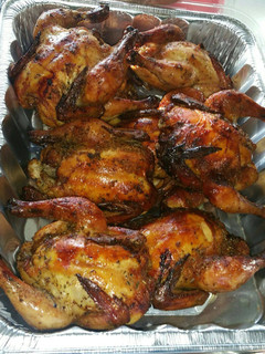 A picture of Smoked Cornish Hens.
