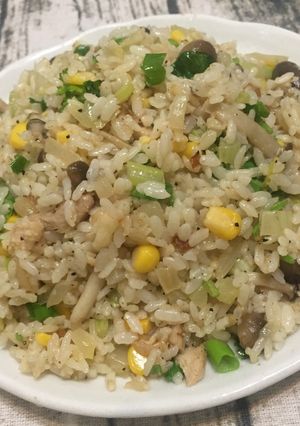鮮菇疏食炒飯～仿義式燉飯 的食譜成品照片