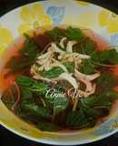 Canh rau dền nấu cá cơm