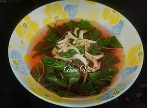 Hình của món Canh rau dền nấu cá cơm.