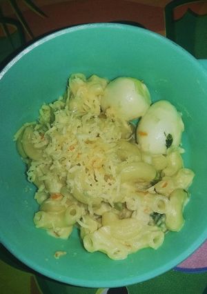 Foto resep MPASI 12m+ -Cheesy Macaroni saus Carbonara