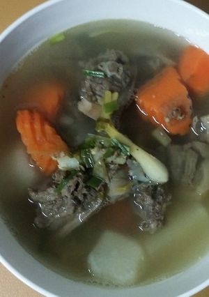 Hình của món Canh đui bò củ quả.