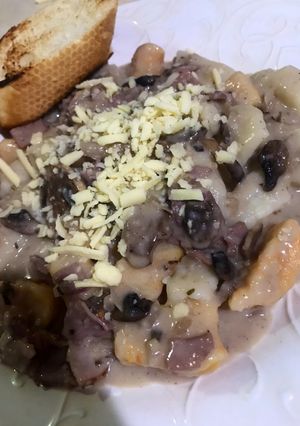 Una foto de Gnocchis tradicionales de papá y zanahorias